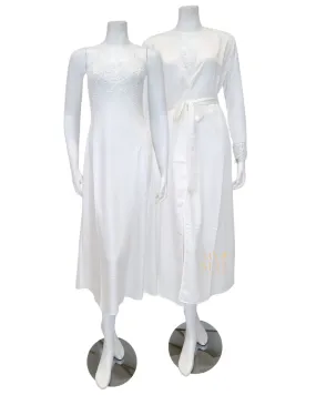 573 574 Ivory Rosey Chiffon Gown & Robe Set