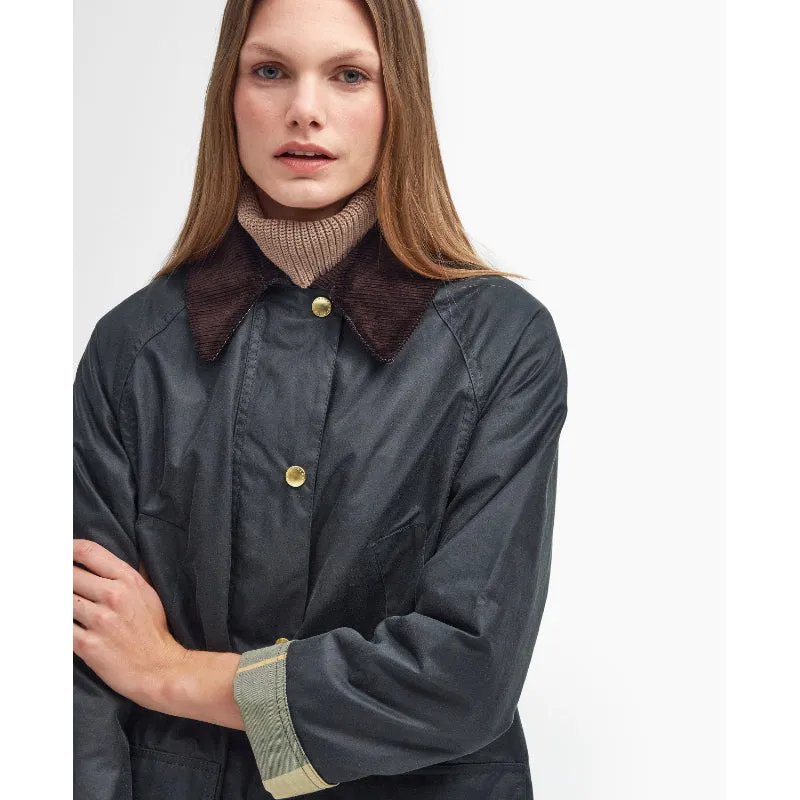 Barbour Long Beadnell Ladies Wax Jacket - Sage/Ancient