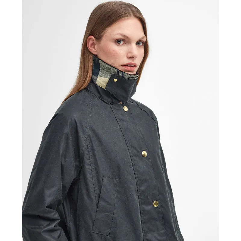 Barbour Long Beadnell Ladies Wax Jacket - Sage/Ancient