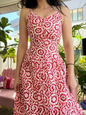 BCBG Maxazria Red Floral Dress