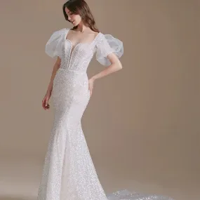 Beading Sequined Bride Wedding Dress