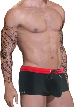 Big Boy Pouch Swim Square Cut Red
