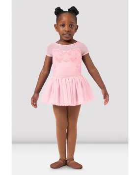 Bloch Back Lace Print Mesh Cap Sleeve Tutu Ballet Dress - CL4192 Girls