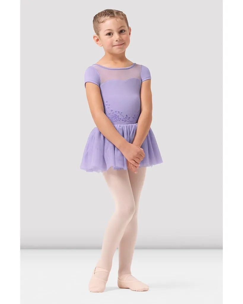 Bloch Tansie Mesh Sweetheart Neck Cross Back Rose Vine Tutu Ballet Dress - CL0502 Girls