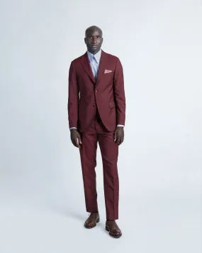Burgundy Premium Wool-Mohair Suit in Modern Fit