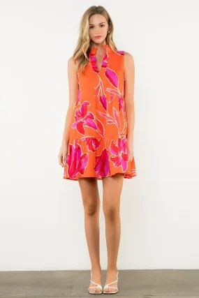 Camila Sleeveless Flower Print THML Dress
