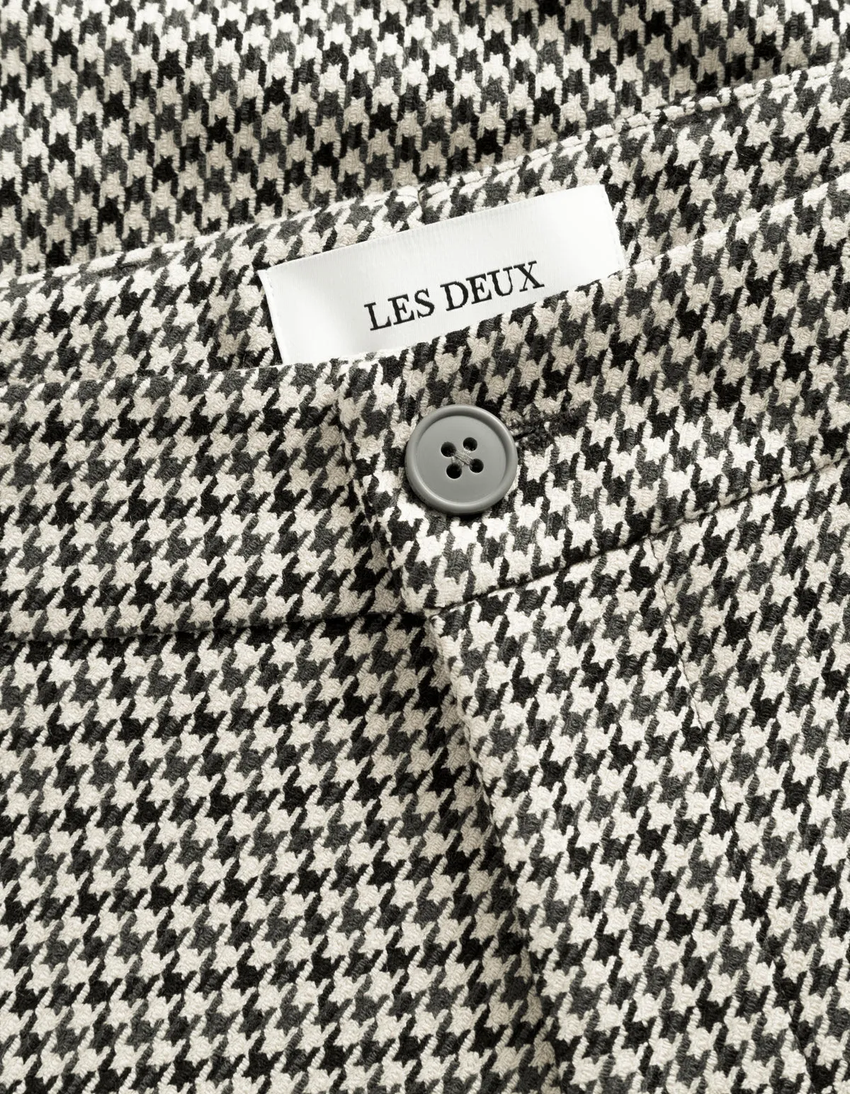 Como Reg Houndstooth Suit Pant in Light Desert Sand/Black