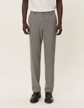 Como Reg Houndstooth Suit Pant in Light Desert Sand/Black