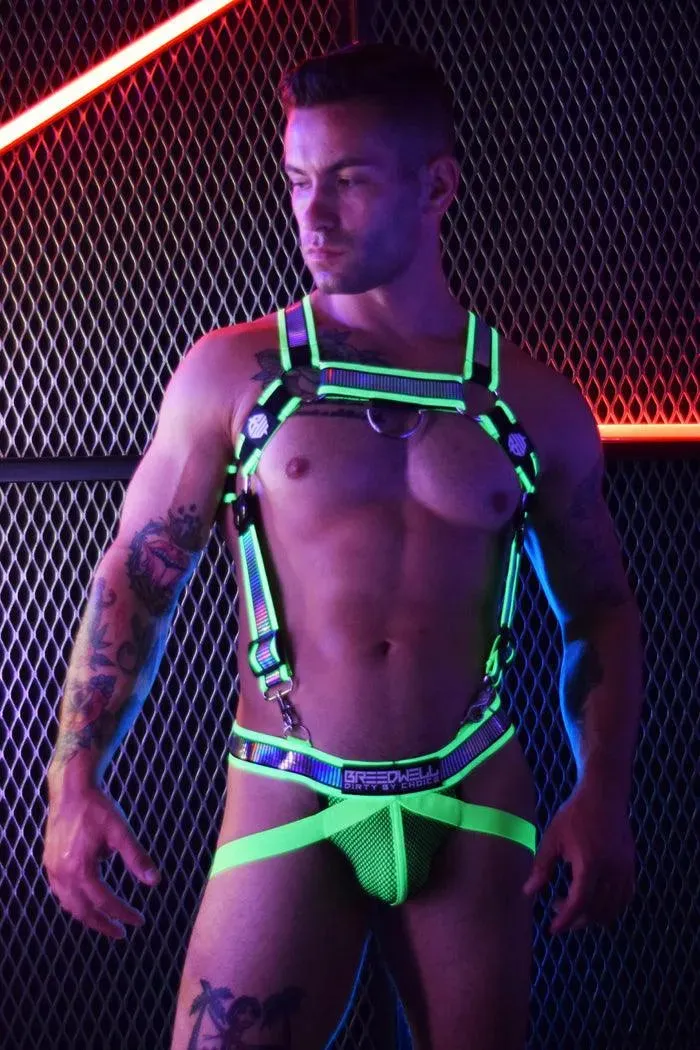 CROSSOVER REFLECTOR JOCK - NEON GREEN