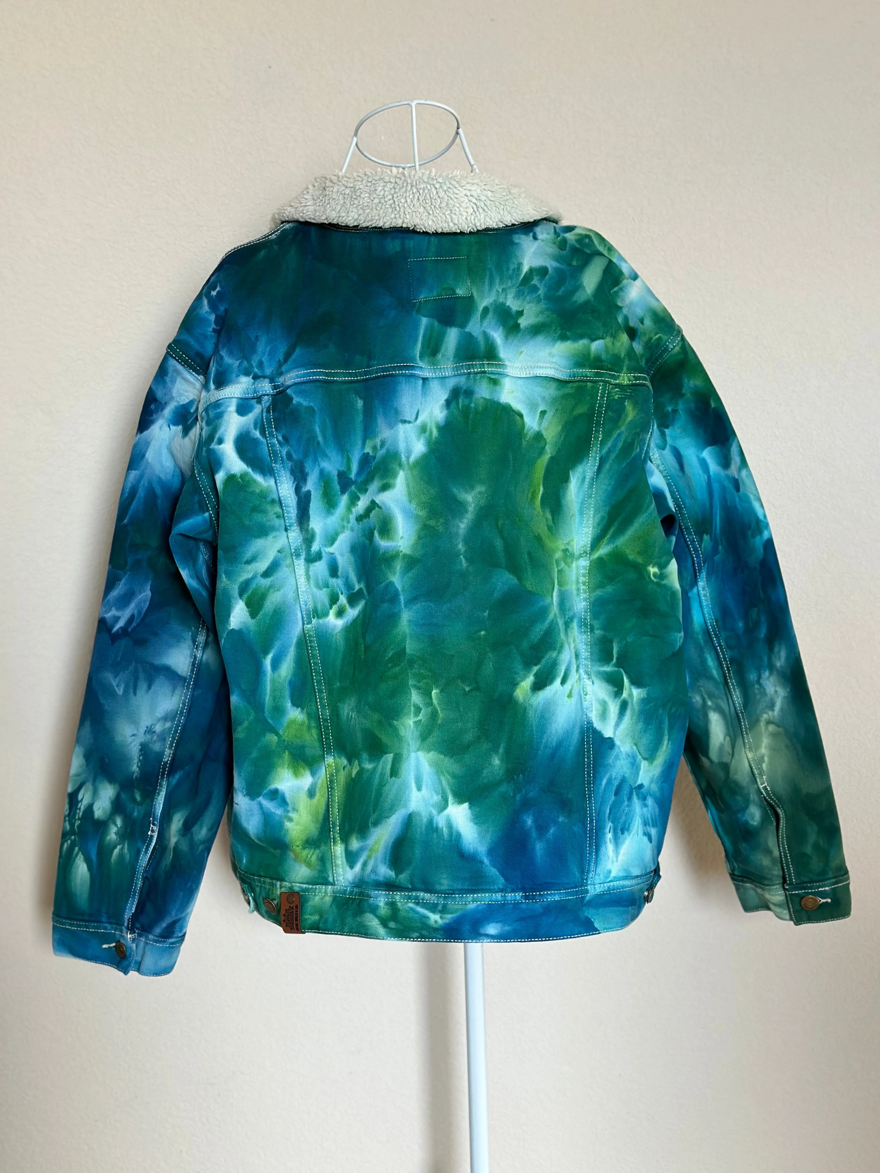 Custom Ice Dyed Sherpa Lined Jacket for Dakota