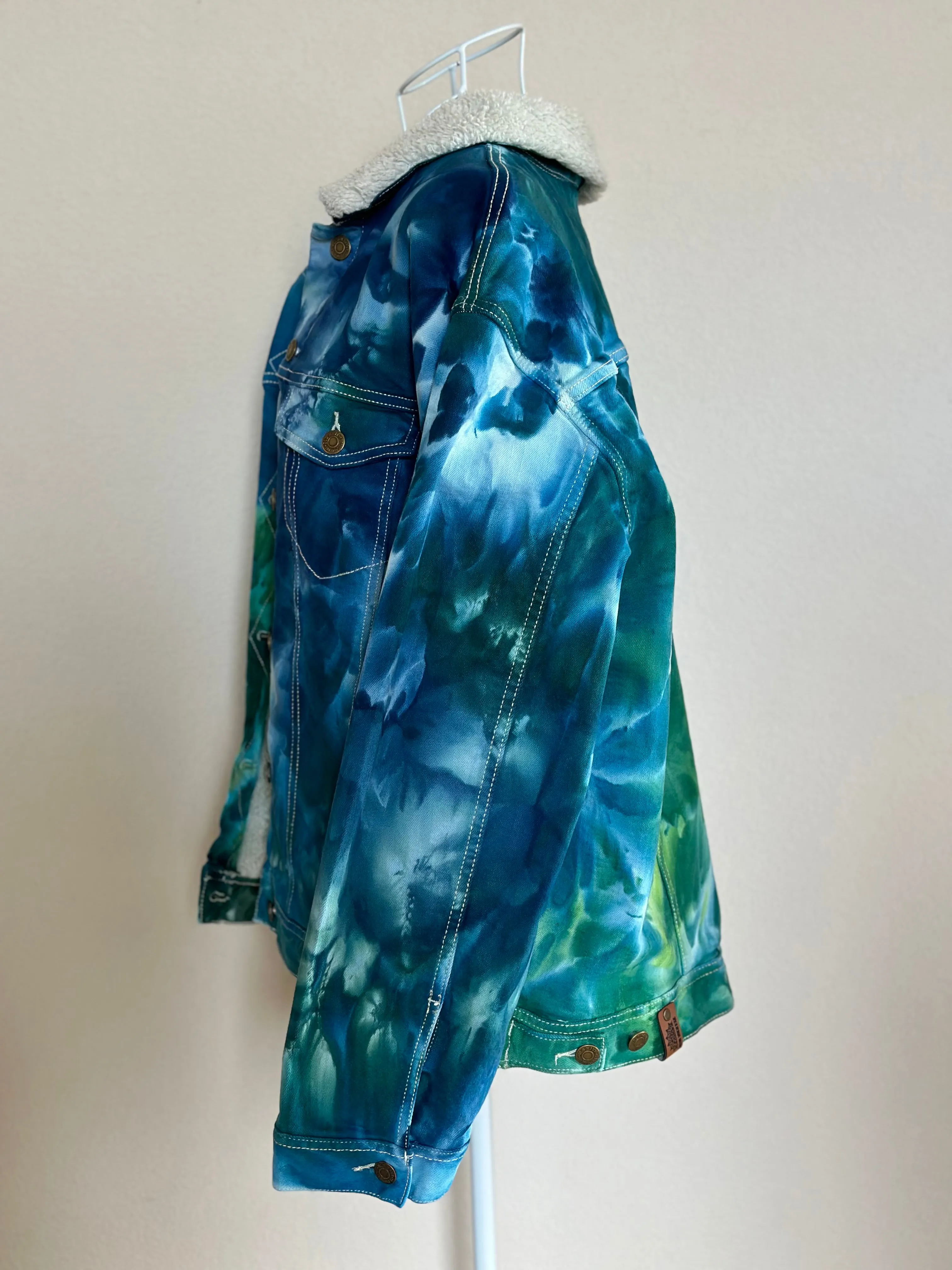 Custom Ice Dyed Sherpa Lined Jacket for Dakota