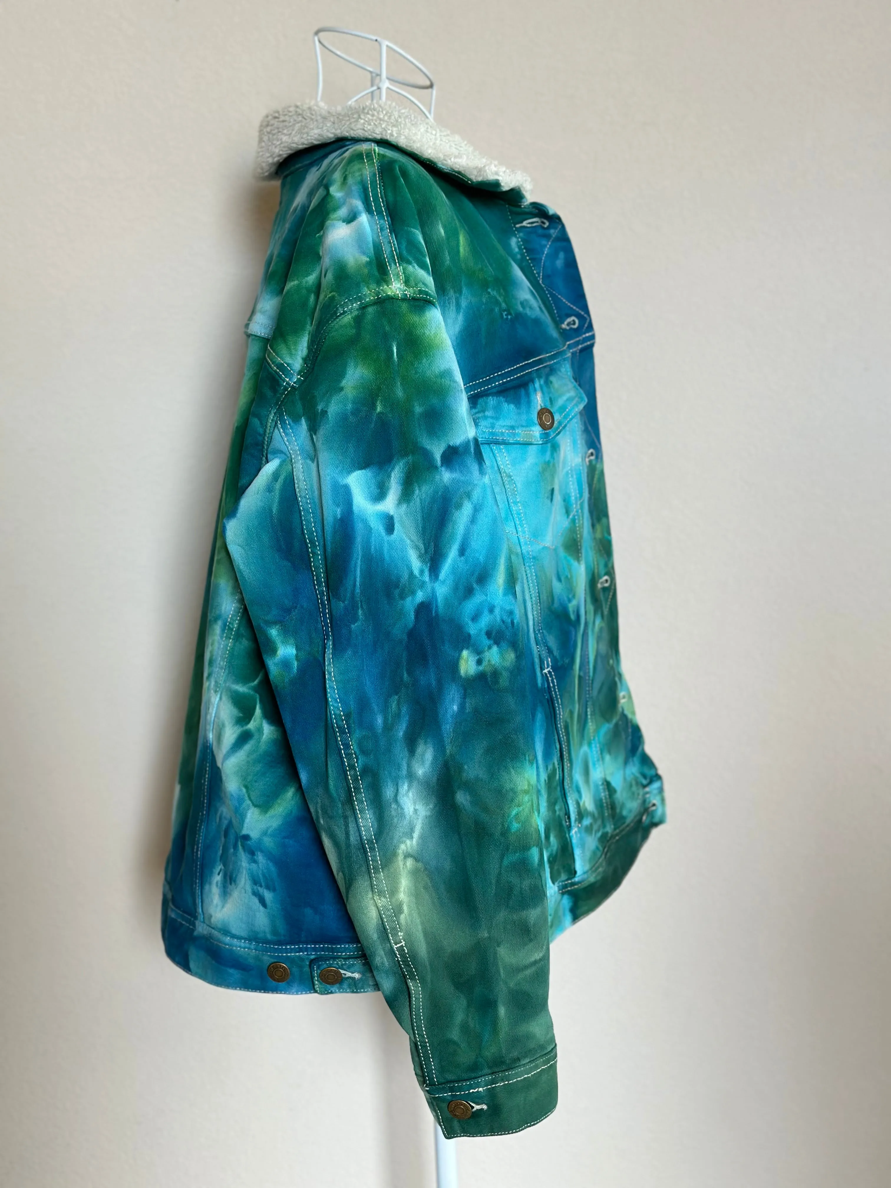 Custom Ice Dyed Sherpa Lined Jacket for Dakota