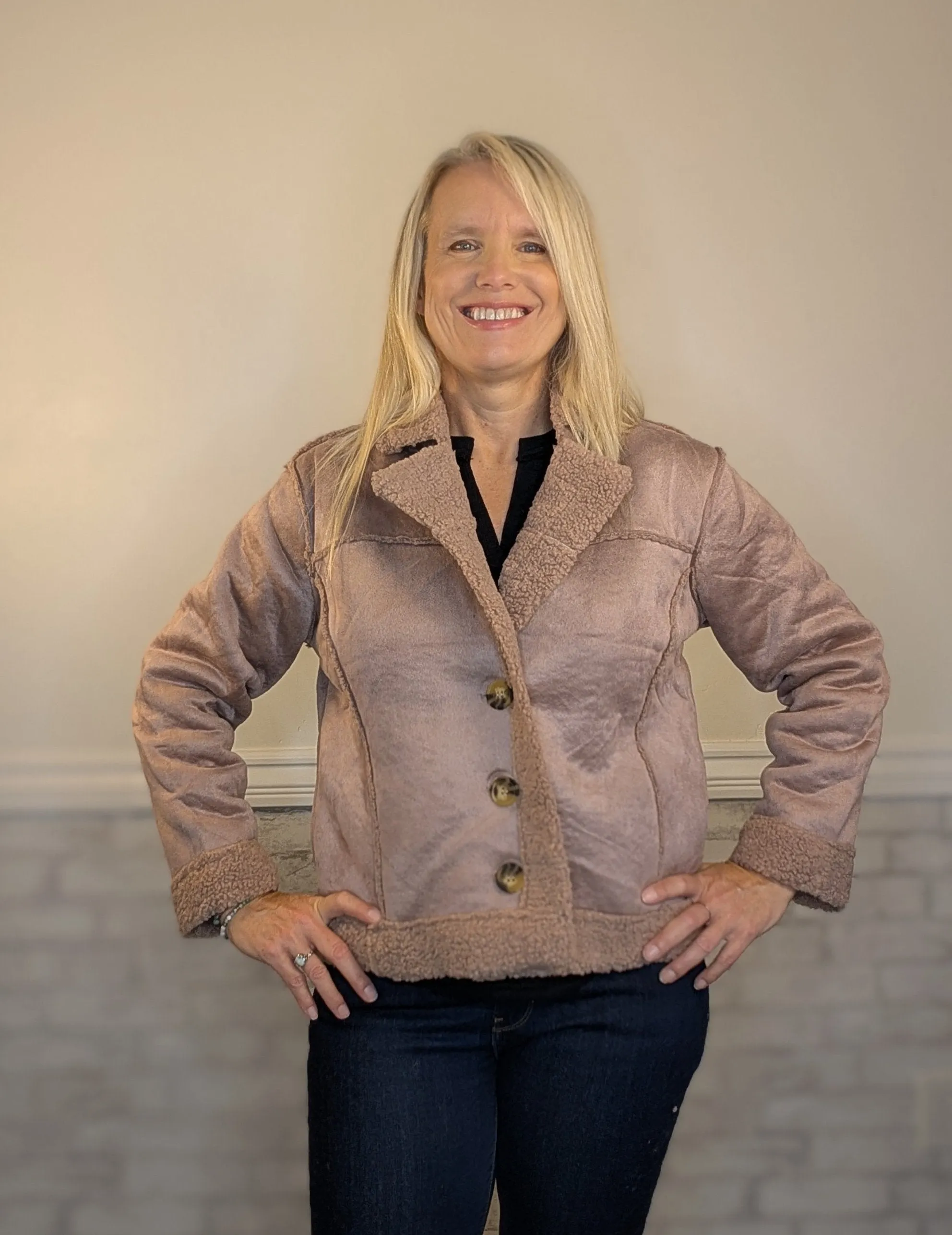 Dark Mauve Sherpa Jacket