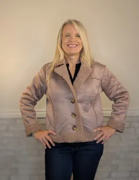 Dark Mauve Sherpa Jacket