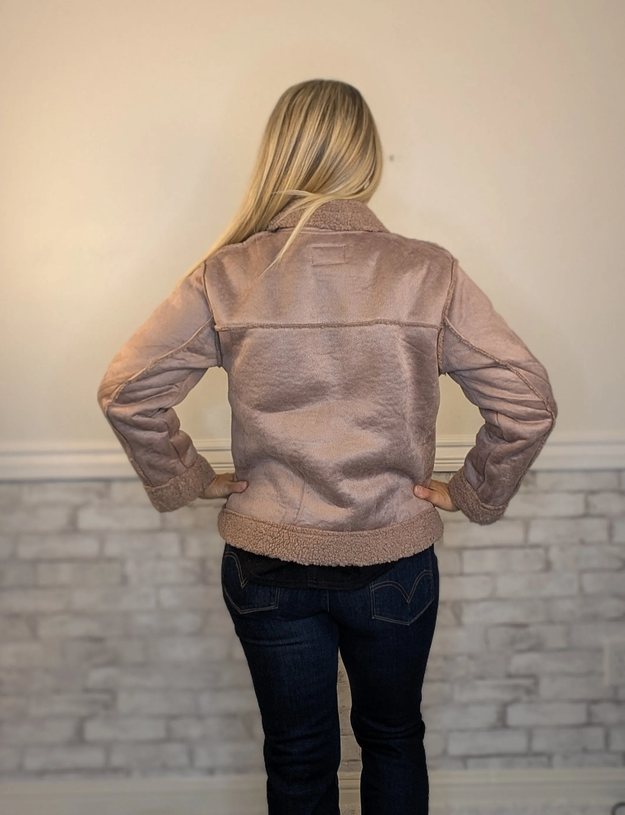 Dark Mauve Sherpa Jacket