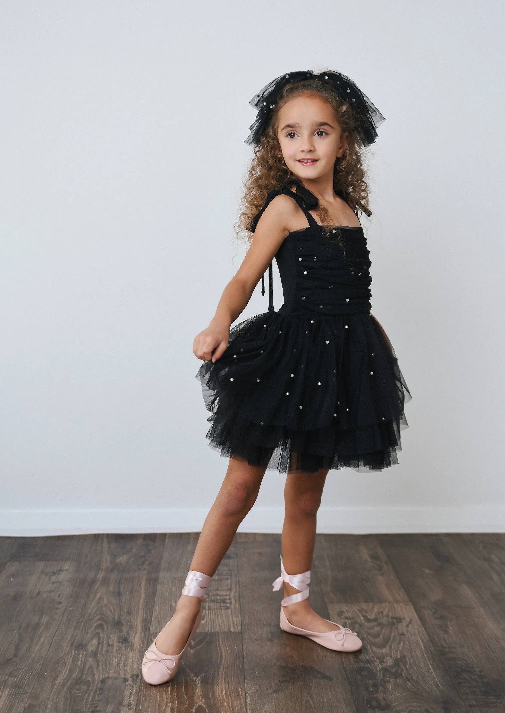 DOLLY® PEARL TULLE BALLERINA DRESS black  ⚪