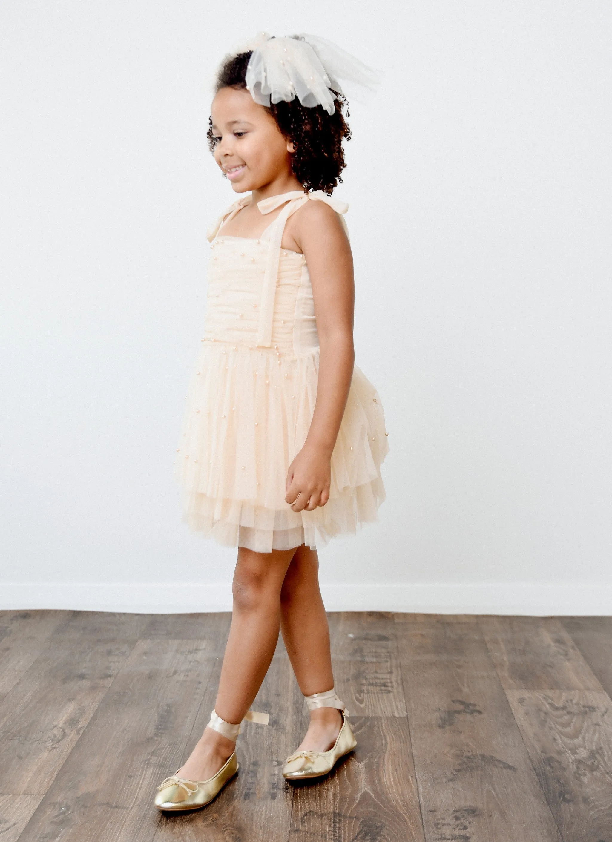 DOLLY® PEARL TULLE BALLERINA DRESS cream  ⚪