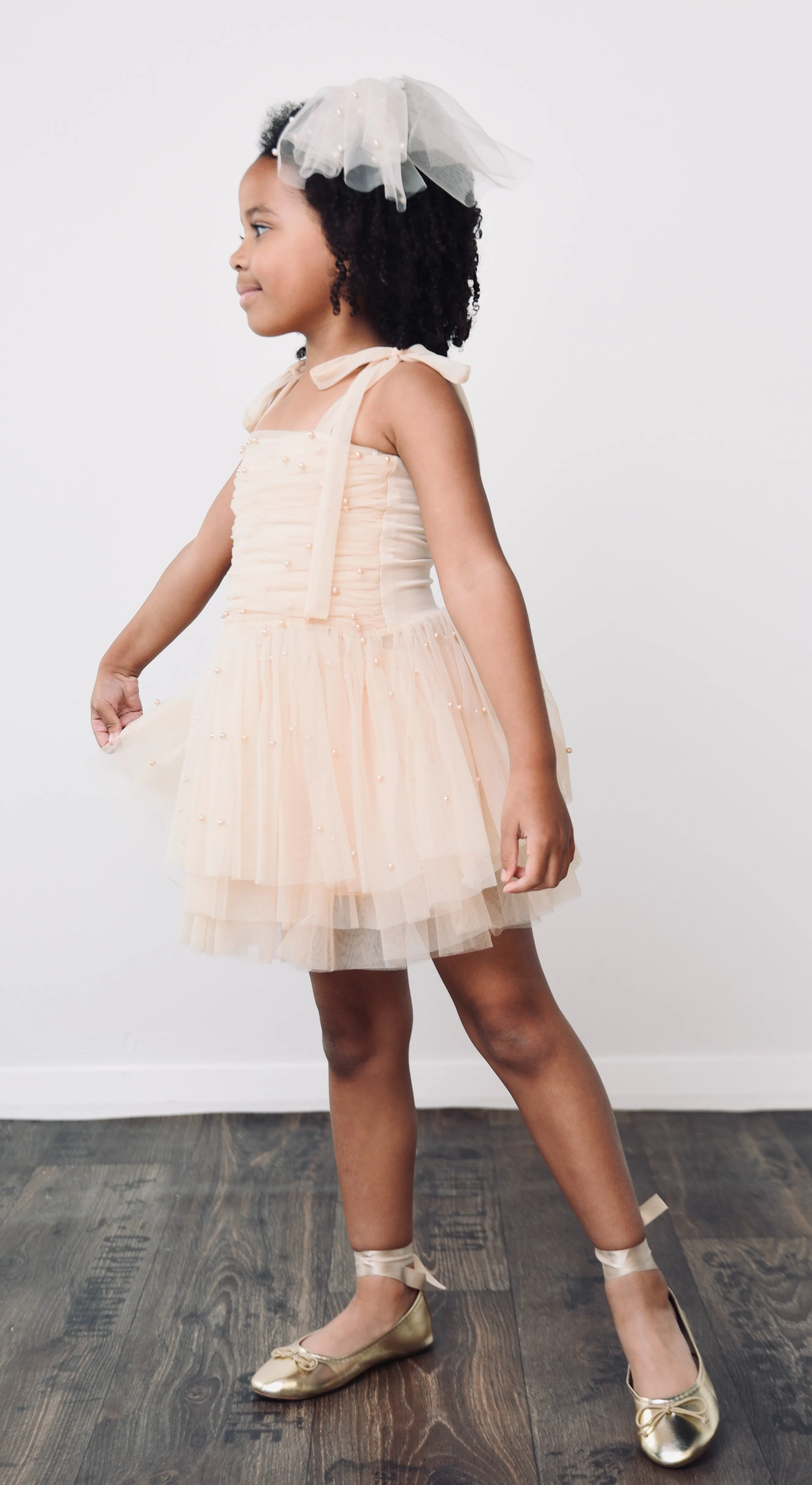 DOLLY® PEARL TULLE BALLERINA DRESS cream  ⚪