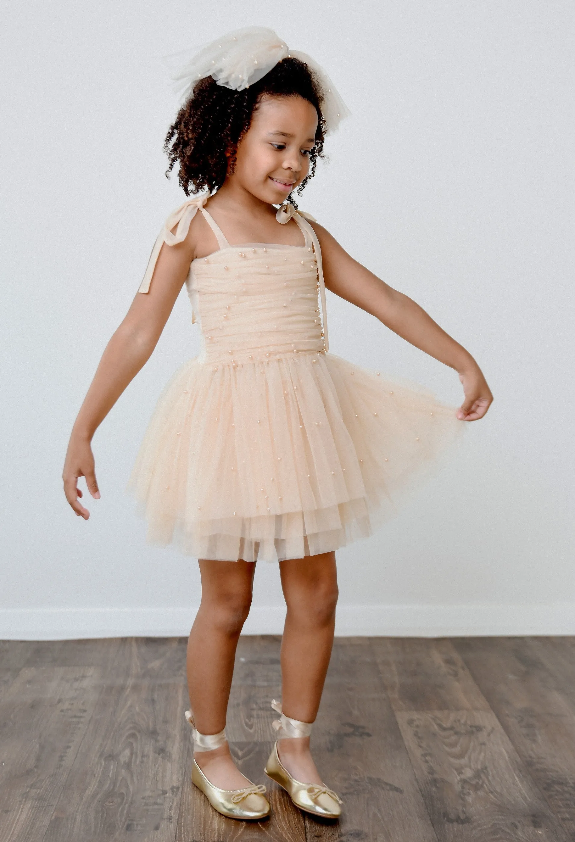 DOLLY® PEARL TULLE BALLERINA DRESS cream  ⚪