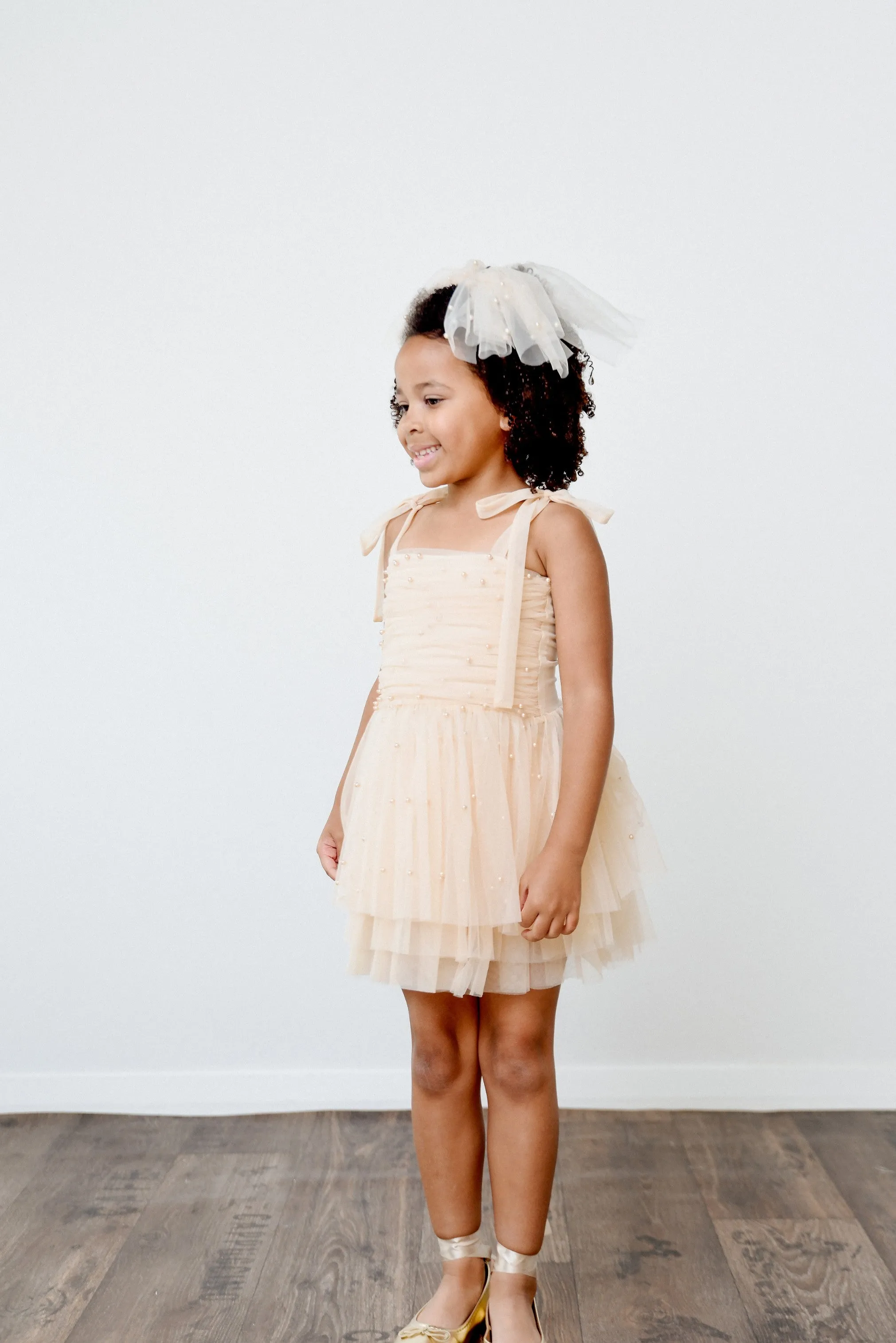 DOLLY® PEARL TULLE BALLERINA DRESS cream  ⚪