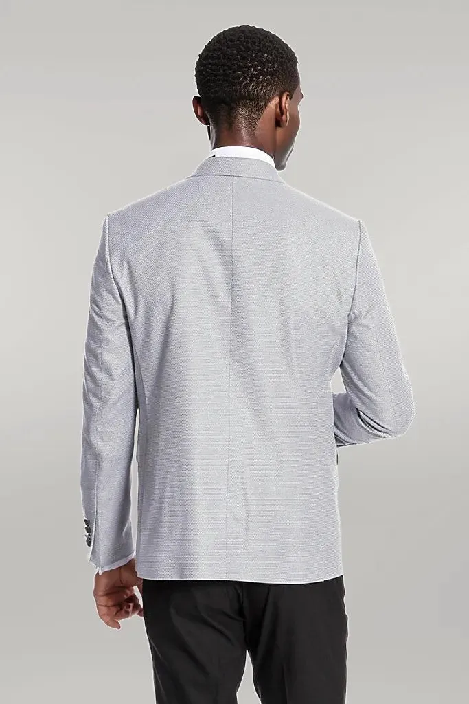 Dot Patterned Grey Vested Tuxedo - Wessi