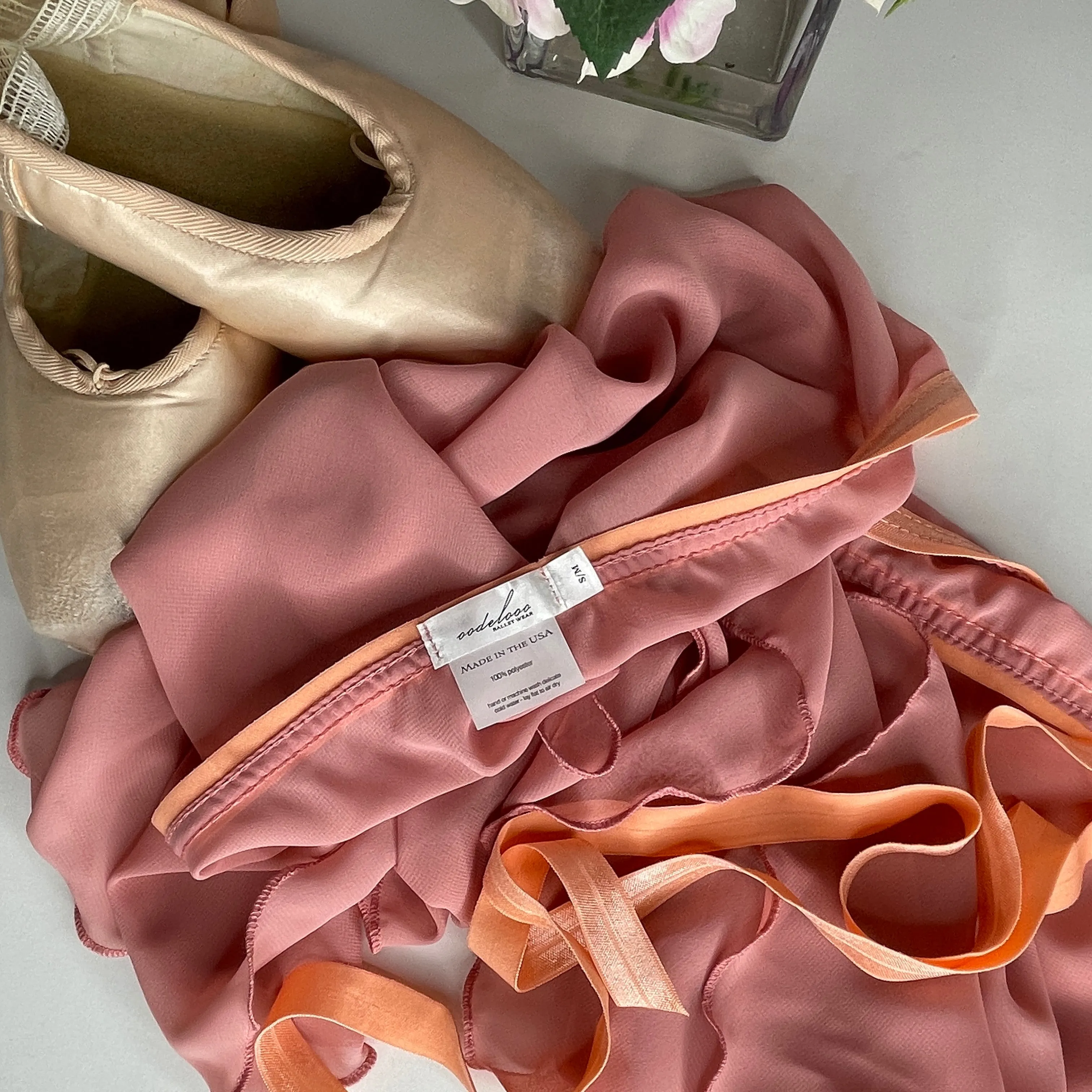 Dusty Rose Chiffon Ballet Wrap Skirt - Contemporary