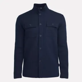Edwin Wind Proof Knitted Shirt Jacket / Navy Blue