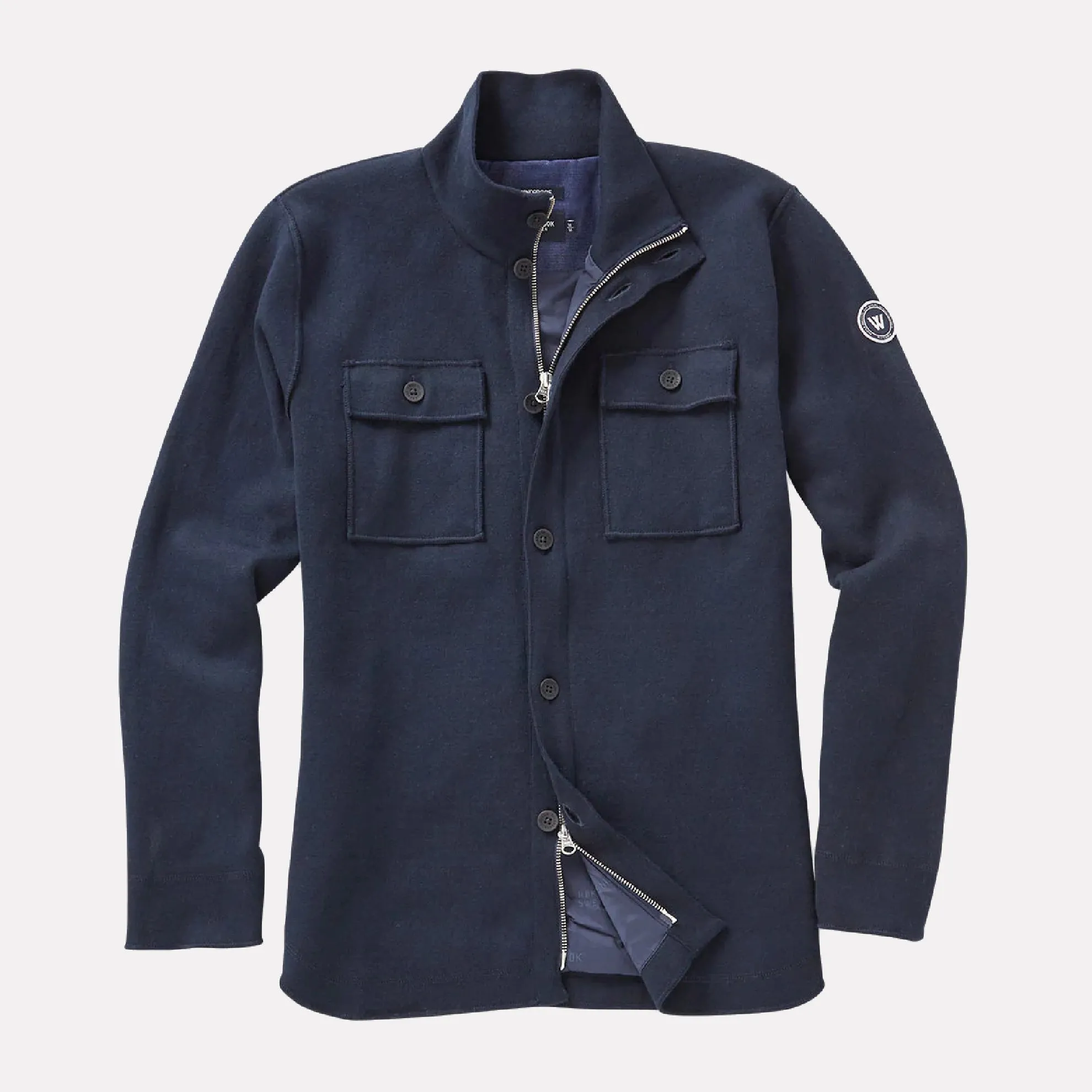 Edwin Wind Proof Knitted Shirt Jacket / Navy Blue