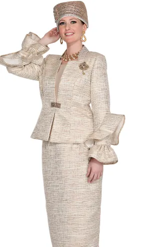 Elite Champagne Church Suit 6051