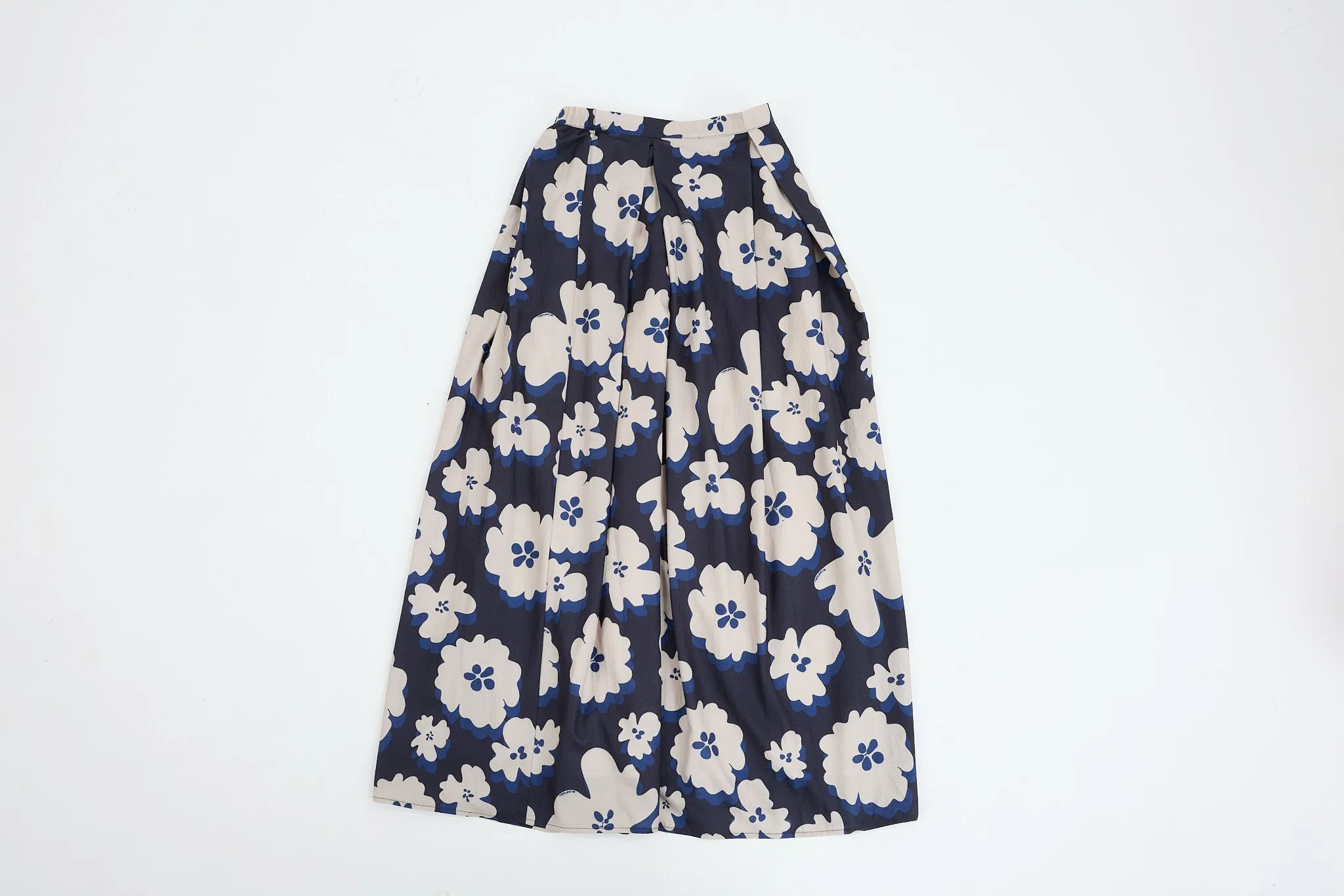 Fiora Black Printed Flare Skirt