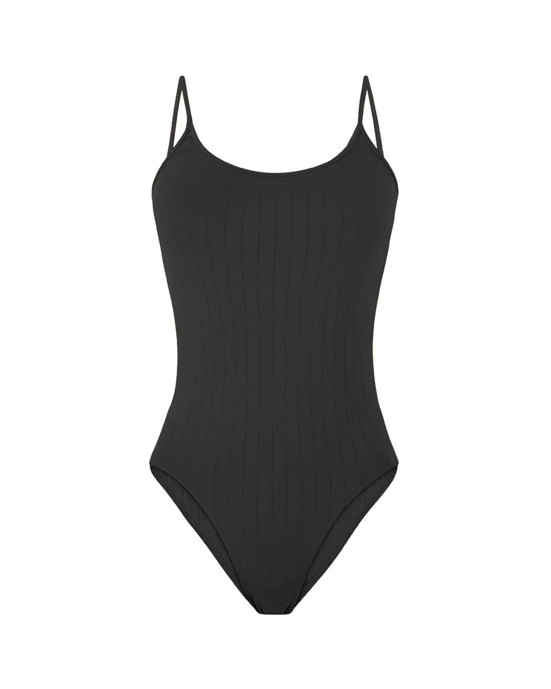 FLAT RIBBED GLORIOUS Body Swimsuit | Black