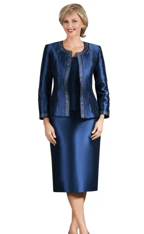 Giovanna Church Suit G1227-Navy