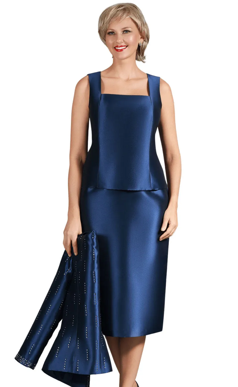 Giovanna Church Suit G1227-Navy