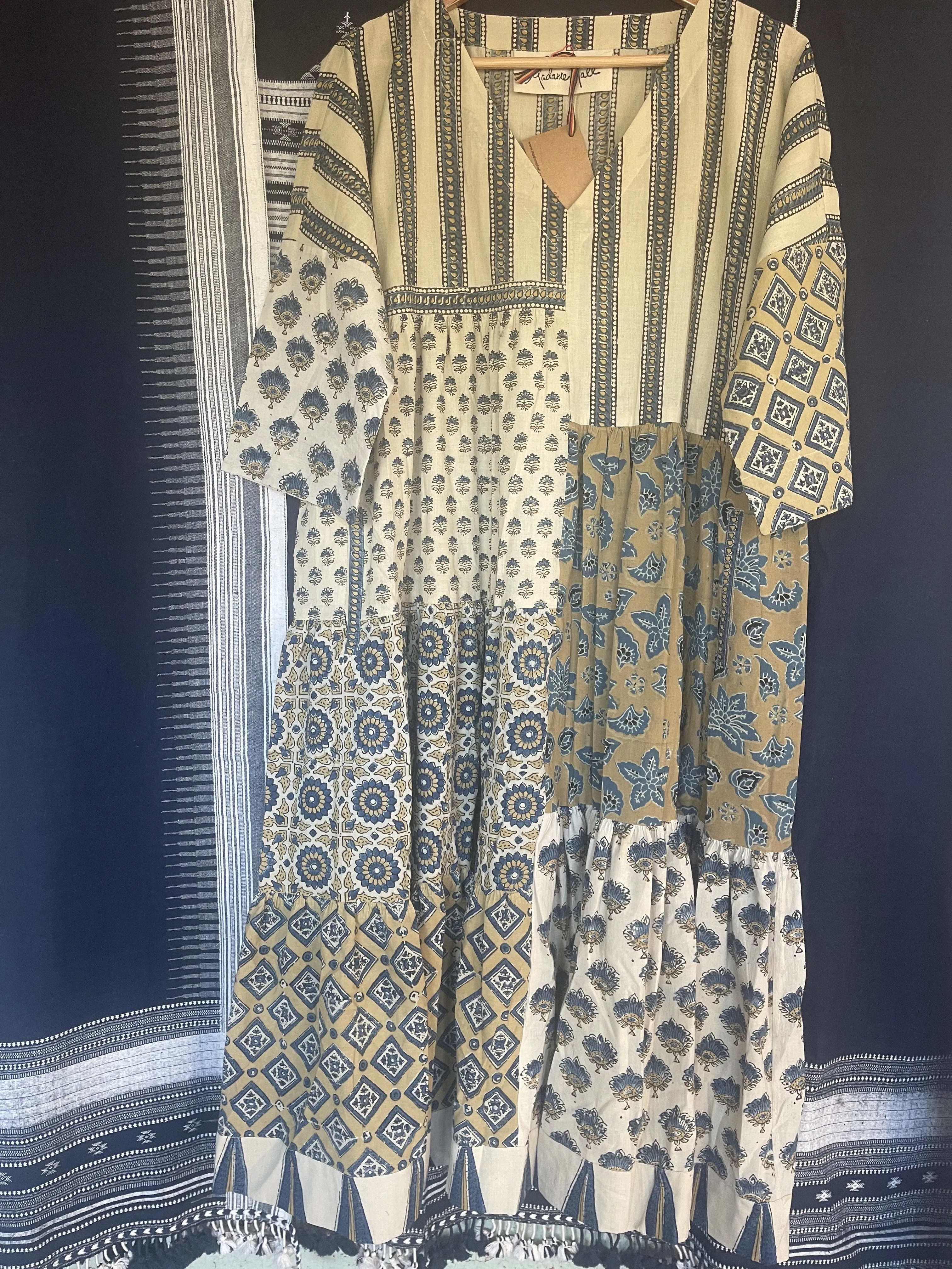 Handblock Printed Dress - AJRAKH STONE M