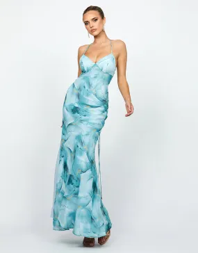 HARLEE PLUNGING CHIFFON GOWN BL69D17L