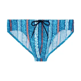 Harrisson Swim Mini Briefs | Turquoise Print 402758-P0pf