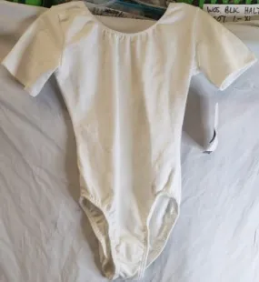 Henley -- Unisex Short Sleeve Leotard -- White