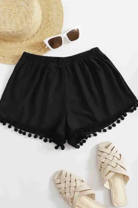 IGR Women Angelsin Pom Pom Stylish Swim Shorts Black - Weslaco