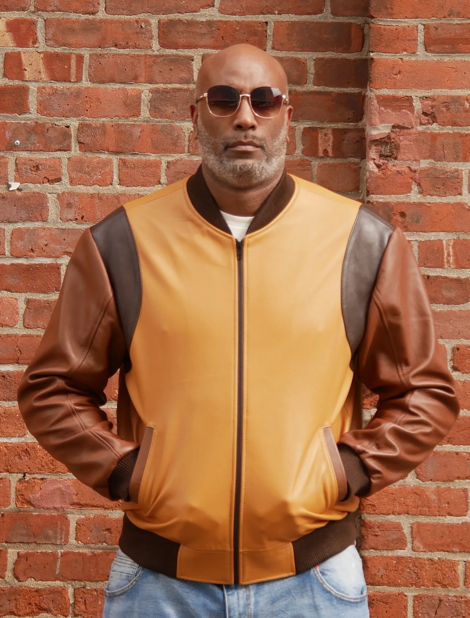 Leather Bomber Jacket Style #3433