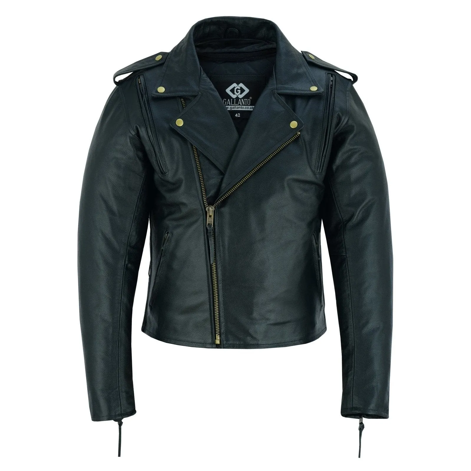 Men's Cool Rider Black Vented Premium Leather Motorcycle Jacket