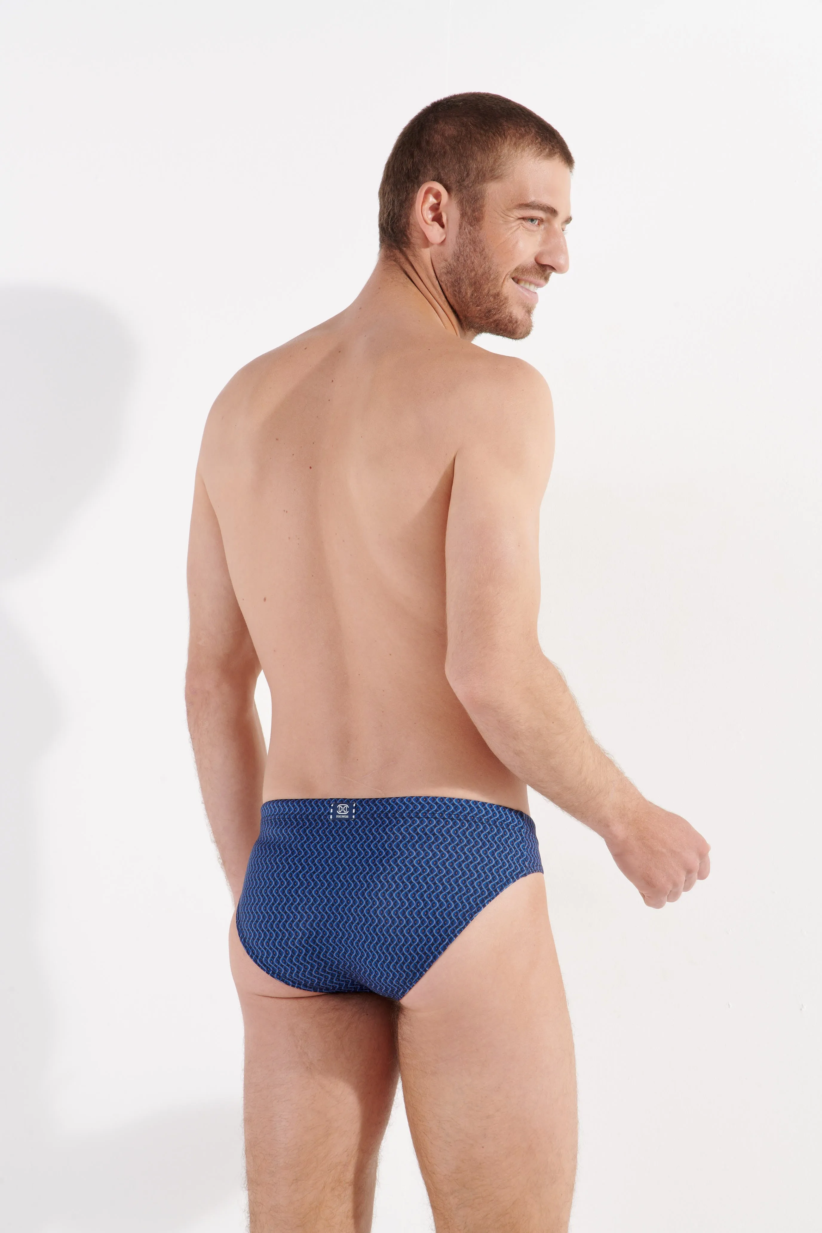 Morny Swim Mini Briefs | Navy Prin 402773-I0ra