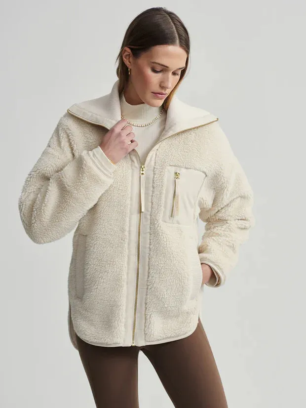Myla Zip Through Jacket - Sandshell