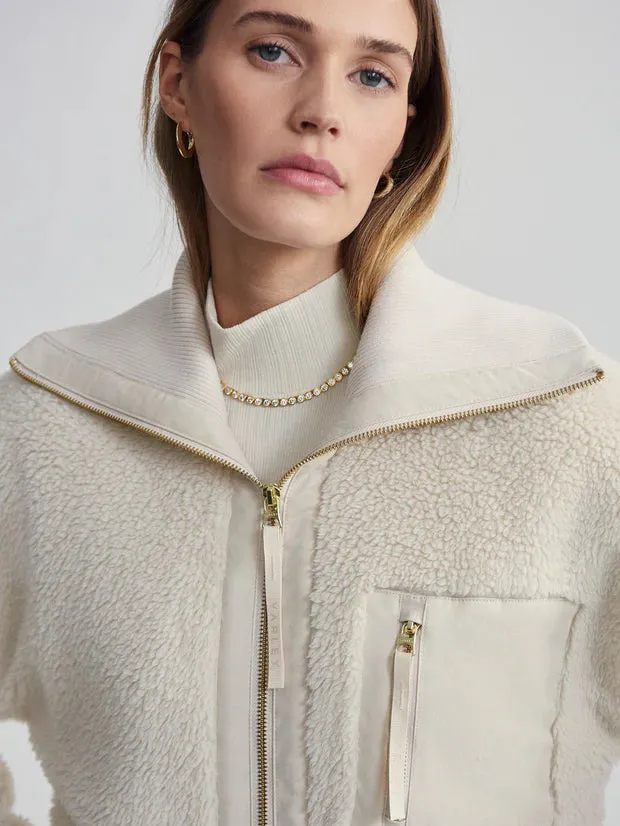 Myla Zip Through Jacket - Sandshell
