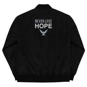 NEVER LOSE HOPE Premium Bomber Jacket - Black