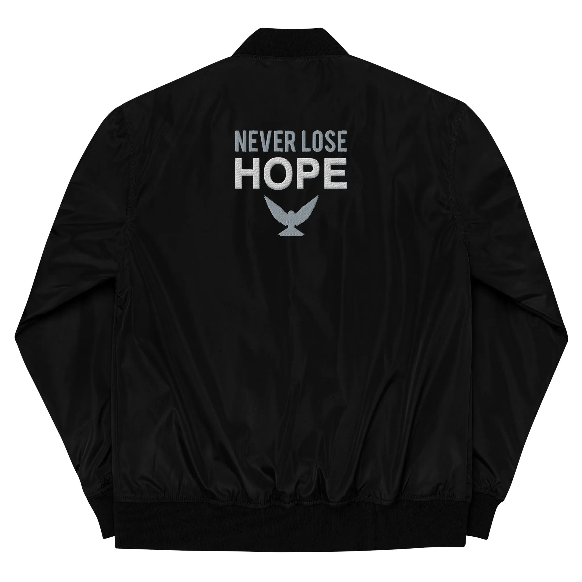 NEVER LOSE HOPE Premium Bomber Jacket - Black