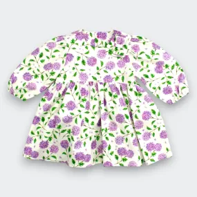 New Arrival: OEKO-TEX Certified Cotton Bow Dress - Ivory/Lilac Floral