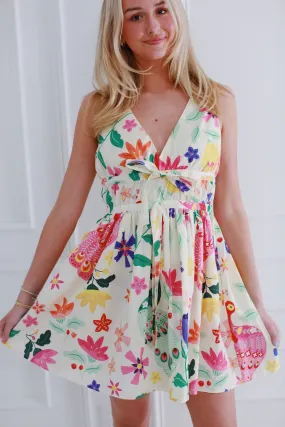 Nylah Mini Dress - Pretty Peacock