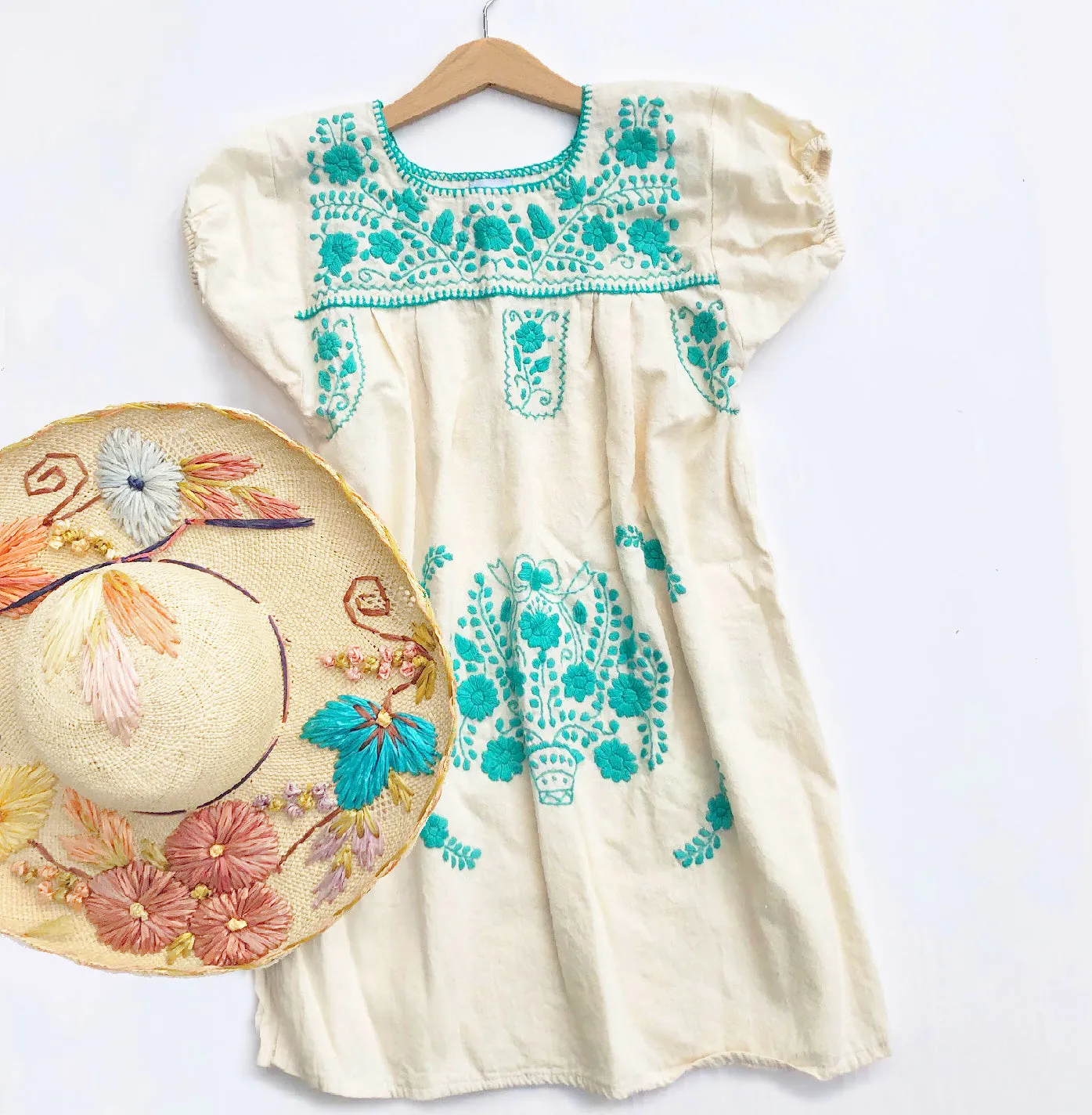 Oaxacan Embroidered Vintage Dress size 4