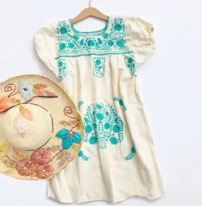 Oaxacan Embroidered Vintage Dress size 4