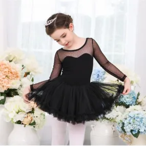 Obsessions #8886 Childs Polka Dots Mesh Ballet Tutu Dress 3-10Y